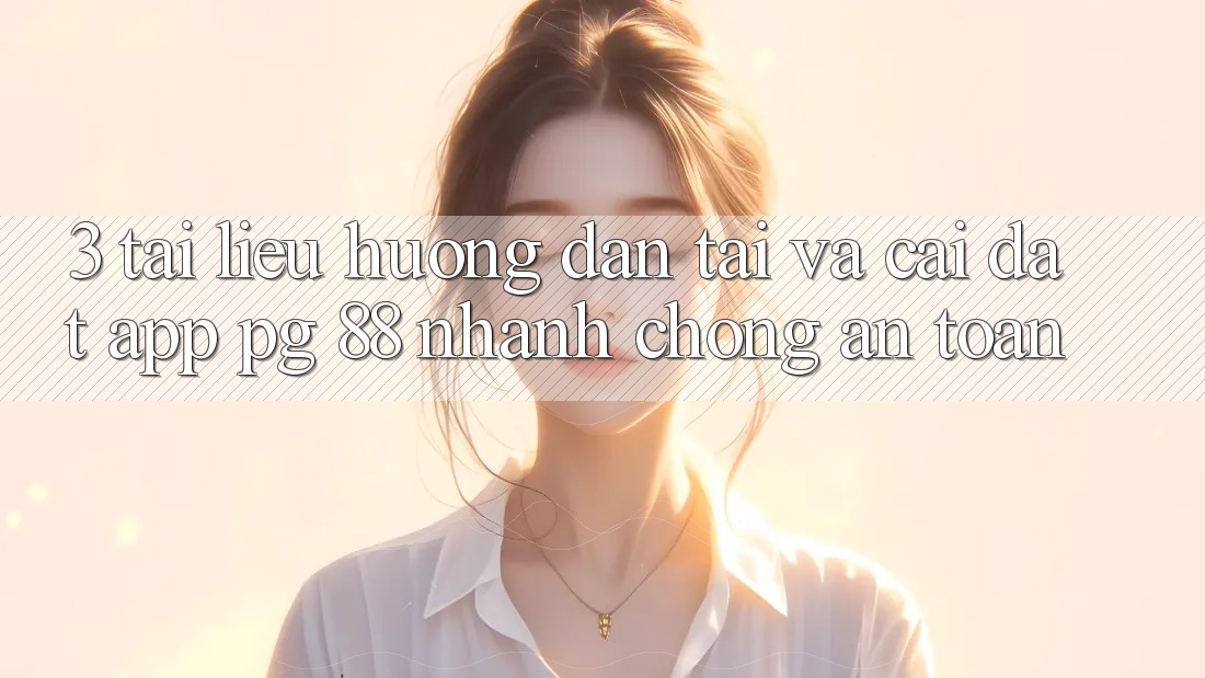 3. Tài liệu hướng dẫn Tải Và Cài Đặt App PG 88 Nhanh Chóng, An Toàn