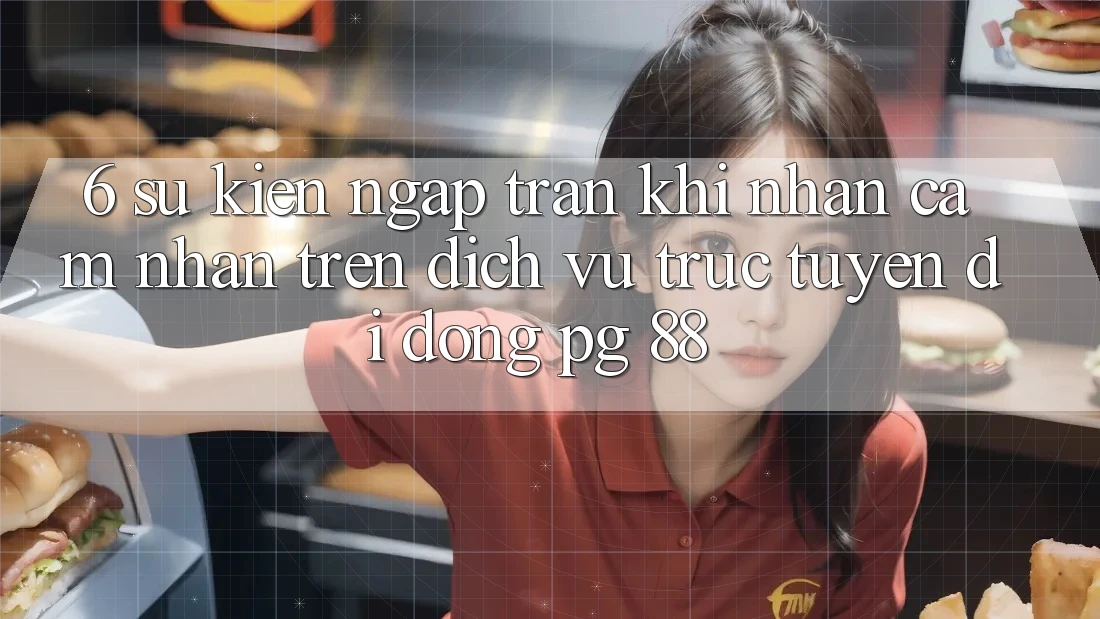 6. Sự kiện Ngập Tràn Khi Nhận cảm nhận Trên Dịch vụ trực tuyến di động PG 88