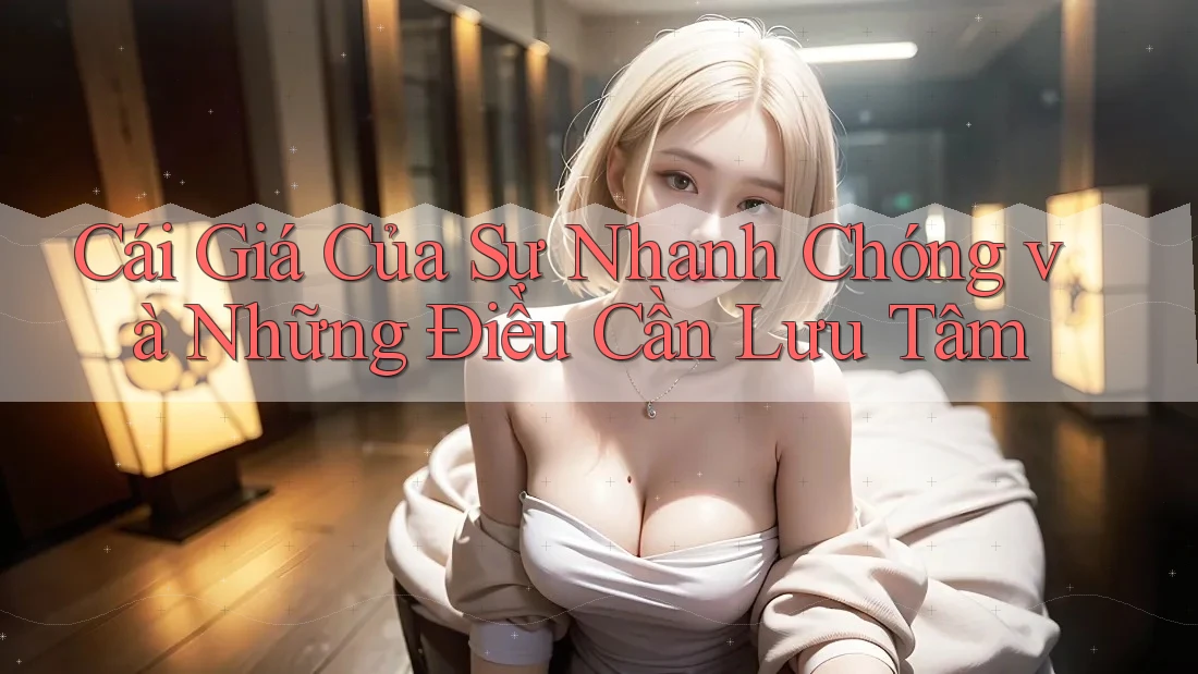 Cái Giá Của Sự Nhanh Chóng và Những Điều Cần Lưu Tâm
