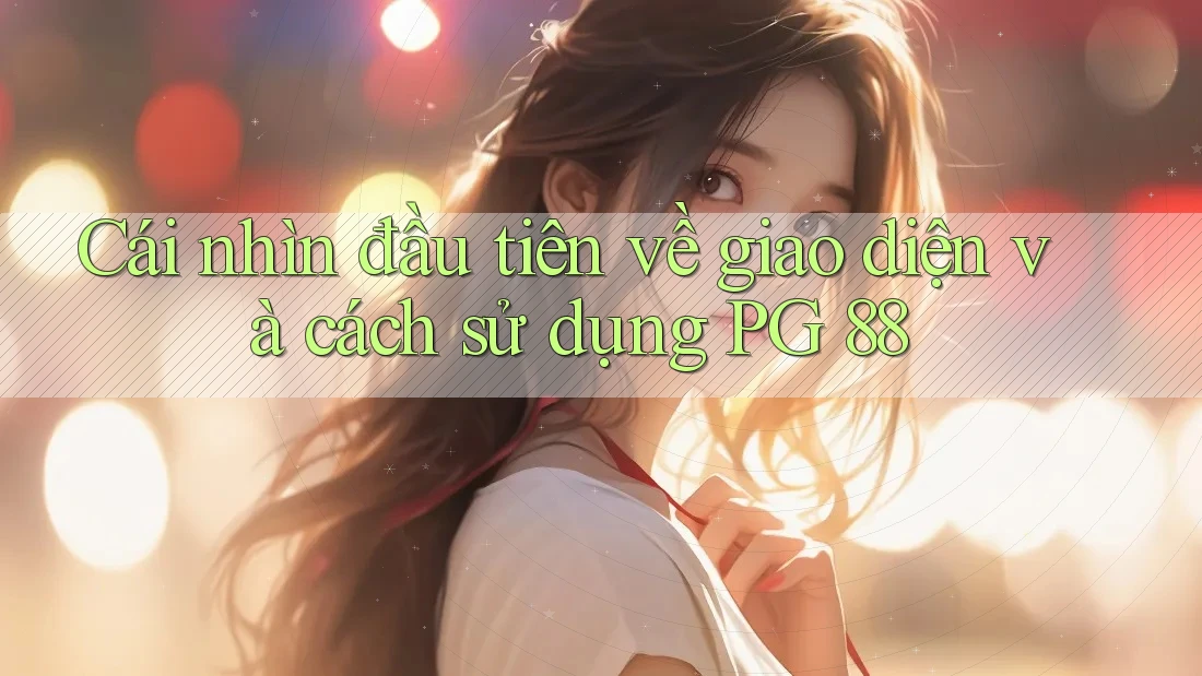 Cái nhìn đầu tiên về giao diện và cách sử dụng PG 88