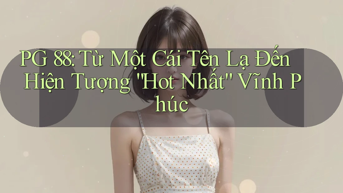 PG 88: Từ Một Cái Tên Lạ Đến Hiện Tượng “Hot Nhất” Vĩnh Phúc PG 88: Từ Một Cái Tên Lạ Đến Hiện Tượng “Hot Nhất” Vĩnh Phúc